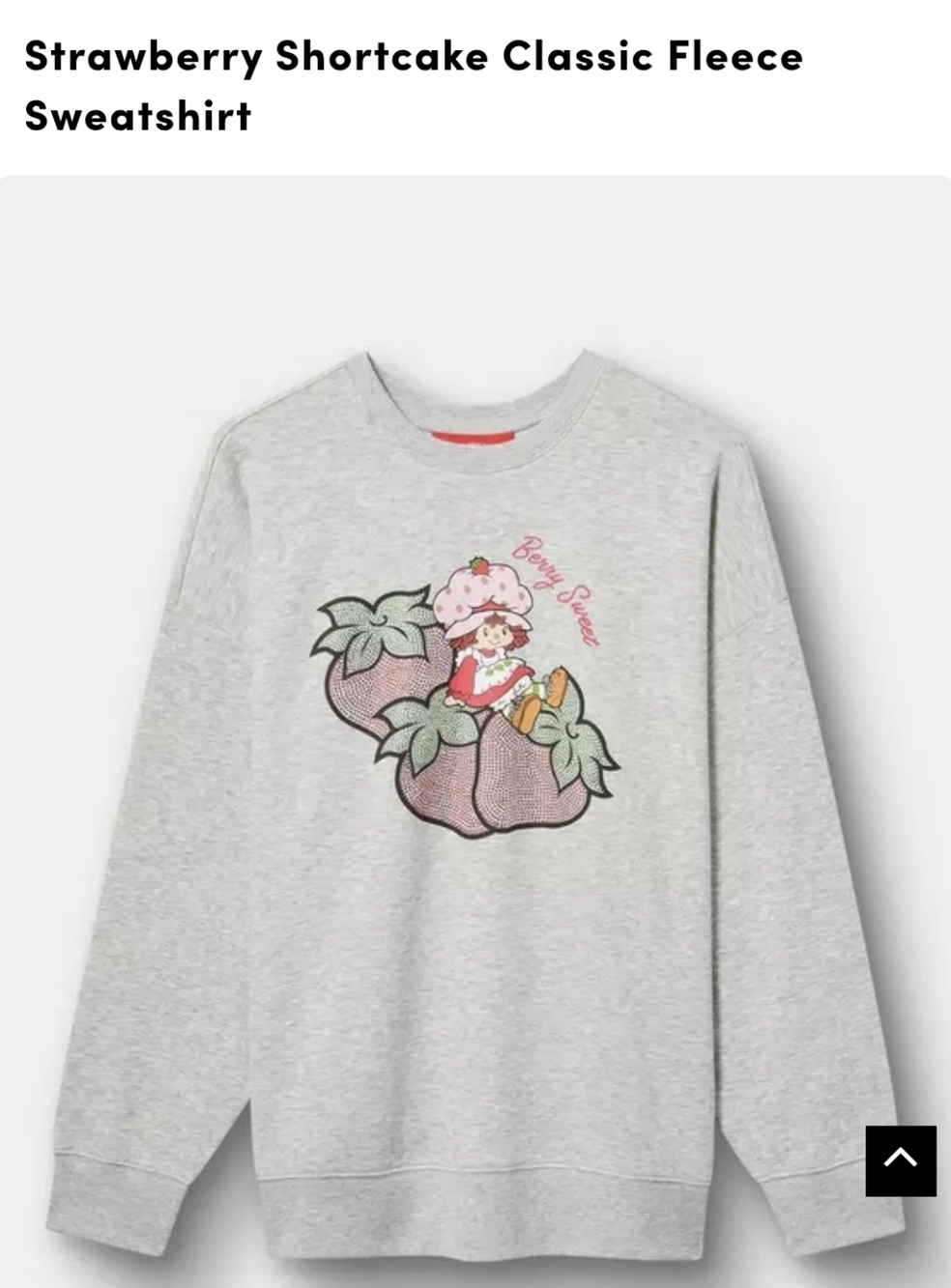 Torrid Strawberry Shortcake Sweatshirt Cozy Berry Sweet sparkle Graphic Sz 0x